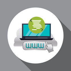cloud computing design media icon isolated vector image