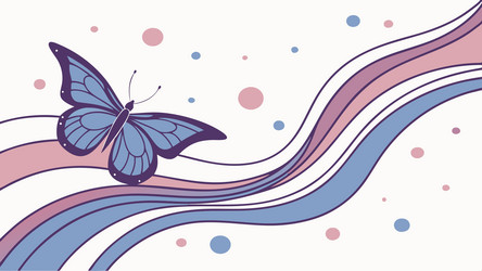 dark butterfly with flowing abstract lines design vector image