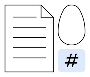 document with text lines and abstract icons vector image