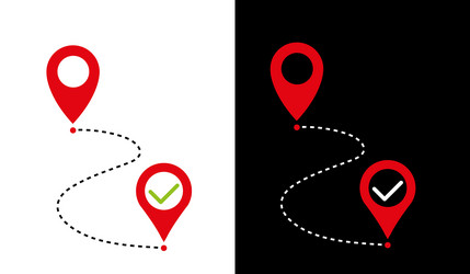 map pin point icon color simple eps 8 vector image