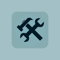 Pale blue repairs icon vector