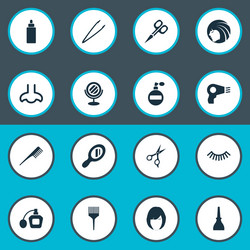 set of simple spa icons vector image