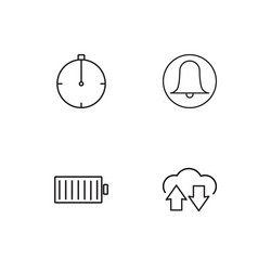 web linear icons set simple outline vector image