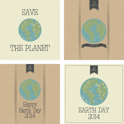 abstract earth day background with special objects vector image