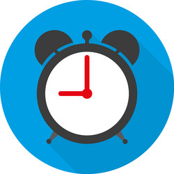 Alarm clock icon in flat vector