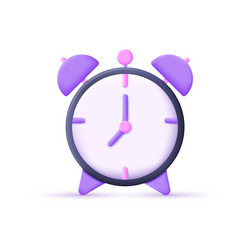 alarm clock in 3d style vector