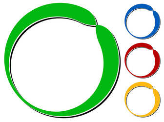 circle design element with knockout shadow in 4 vector image
