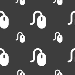 computer mouse icon sign seamless pattern vector image