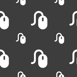 Computer mouse icon sign seamless pattern vector