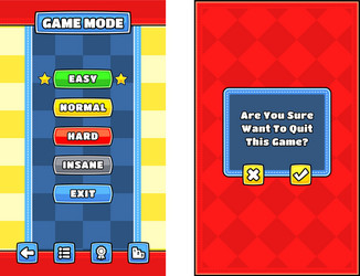game user interface templates vector image