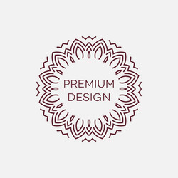 geometric frame in mono line style vector image