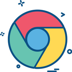 Google chrome icon design vector