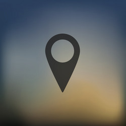 pointer icon on blurred background vector image
