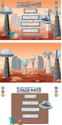 a game background template with elements vector image