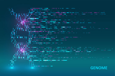 big genomic data visualization vector image