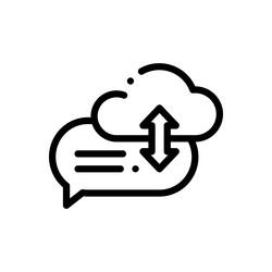chat icon thin linear style design isolated vector image