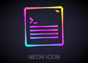 glowing neon line software web developer vector image