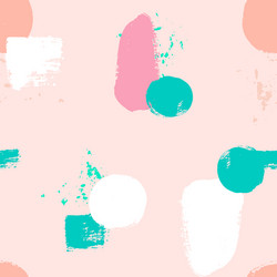hand drawn seamless pattern with textured circles vector image