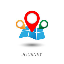 map and pointer icon vector image