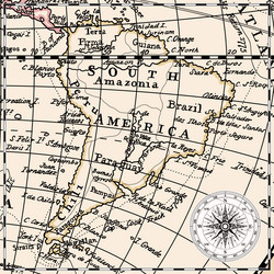 old map of the western hemisphere planet earth Vector Image