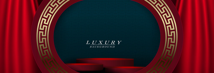 red abstract with a stage and frame vector image