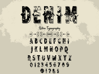 typeface fontalphabetscriptshadow vector image