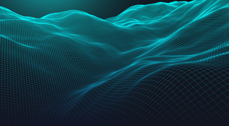 abstract background with waves 3d surface vector image