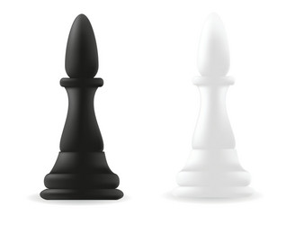 Bishop chess piece black and white vector