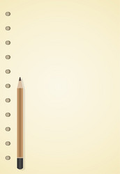 blank realistic spiral notepad notebook and pencil vector image