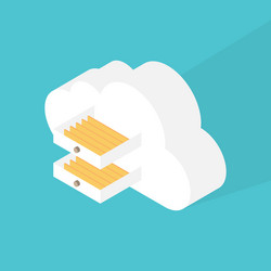 Cloud computing storage data concept flat design vector