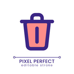 delete pixel perfect rgb color ui icon vector image