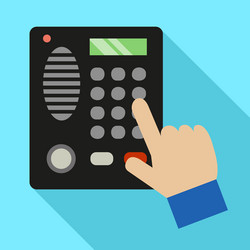 home intercom icon flat style vector image