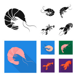 isolated object of appetizer and ocean symbol vector image