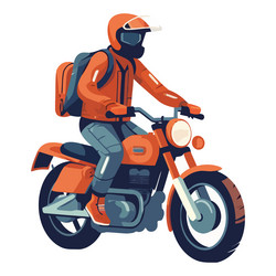 man riding motorcycles in extreme sports Vector Image