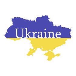 map of ukraine with flag isolated vector