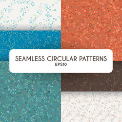 set of four abstract seamless patterns vector image