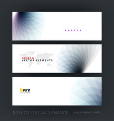 set of modern horizontal website vector image