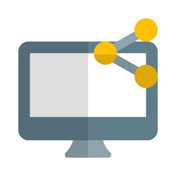 sharing feature in desktop for sending files vector image