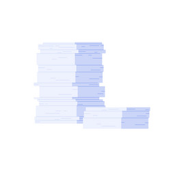stack of paper documents two unorganized pile vector image
