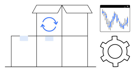 supply chain and logistics management visualized vector image