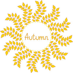 Autumn Leaf Frame Vector Image