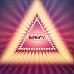 infinite triangle twisted tunnel of shining vector image