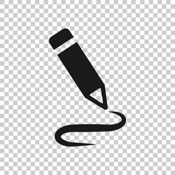 pencil notepad icon in transparent style document vector image