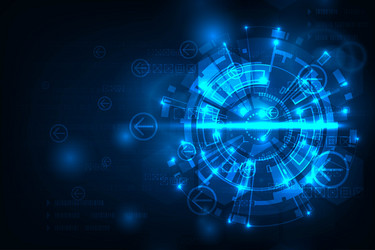 tech circle with symbol arrows abstract vector image
