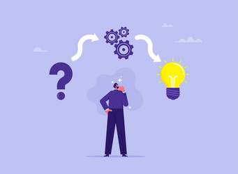 thinking or problem solving process concept vector image