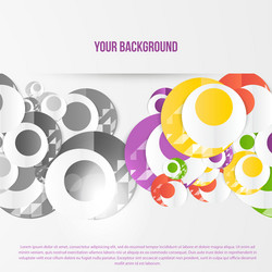 abstract circles template object web vector image