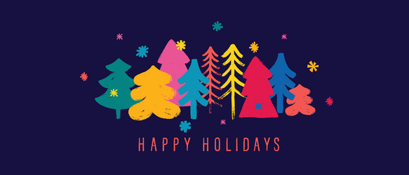 Winter Holiday Card - Festive Banner Vector Image