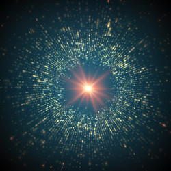 Abstract space background explosion vector