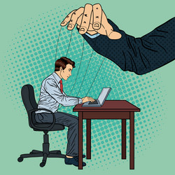 Control & Manipulation Pop Art vector image