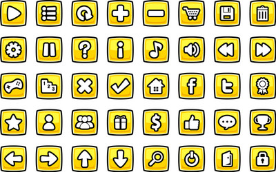game button templates vector image